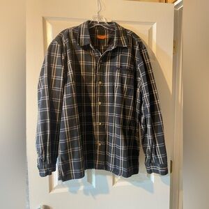 Vertical Robert Comstock Flannel Shirt Mens XL Plaid Long Sleeve Button Up